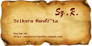 Szikora Renáta névjegykártya