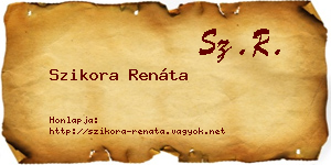 Szikora Renáta névjegykártya
